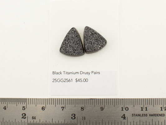 Black Titanium Drusy Pairs