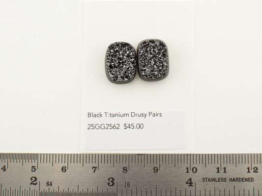 Black Titanium Drusy Pairs