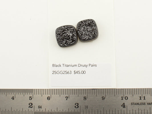 Black Titanium Drusy Pairs