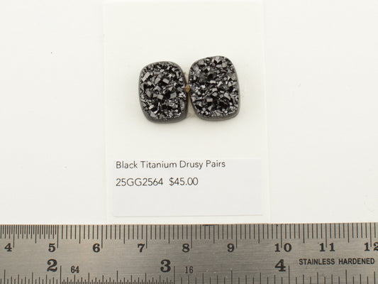 Black Titanium Drusy Pairs