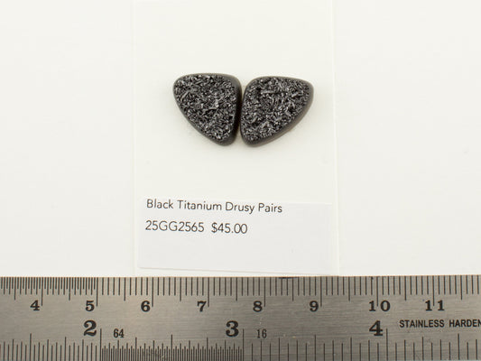 Black Titanium Drusy Pairs