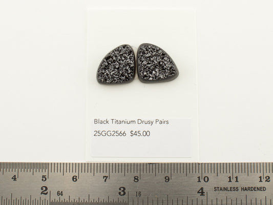 Black Titanium Drusy Pairs