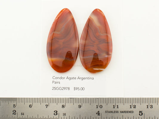 Condor Agate Argentina Pairs