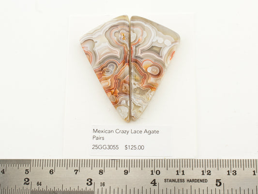 Mexican Crazy Lace Agate Pairs