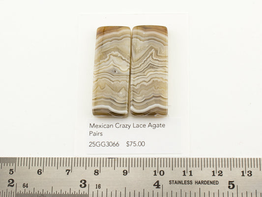 Mexican Crazy Lace Agate Pairs