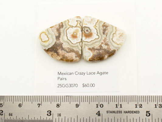 Mexican Crazy Lace Agate Pairs