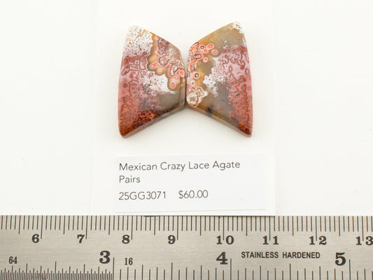 Mexican Crazy Lace Agate Pairs
