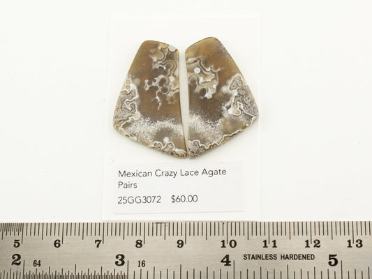 Mexican Crazy Lace Agate Pairs