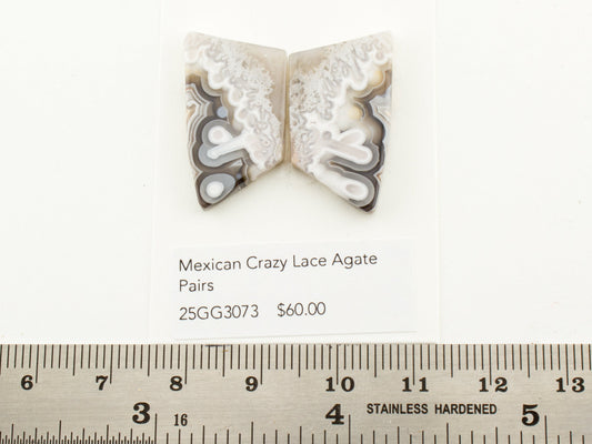Mexican Crazy Lace Agate Pairs