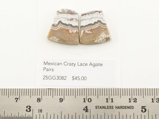 Mexican Crazy Lace Agate Pairs