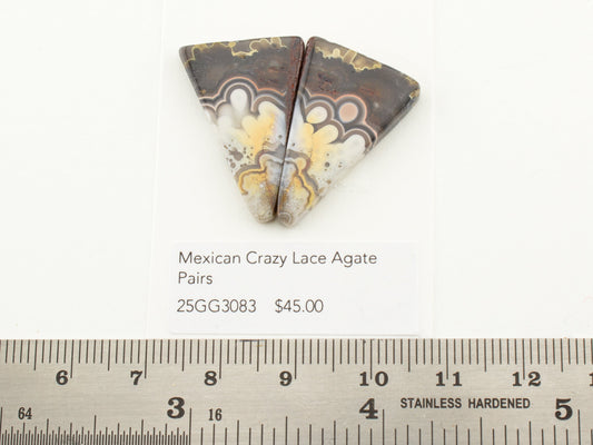 Mexican Crazy Lace Agate Pairs
