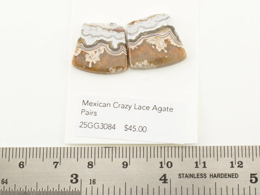Mexican Crazy Lace Agate Pairs