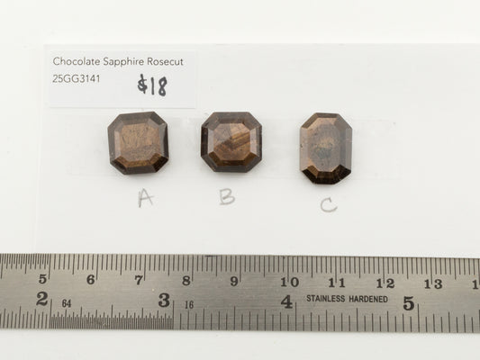 Chocolate Sapphire Rosecut