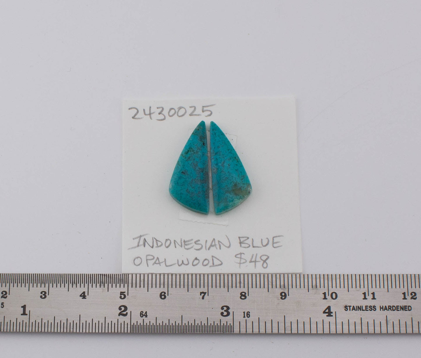 Indonesian Blue Opalwood Pair