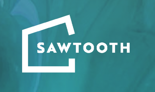 Sawtooth logo on teal background